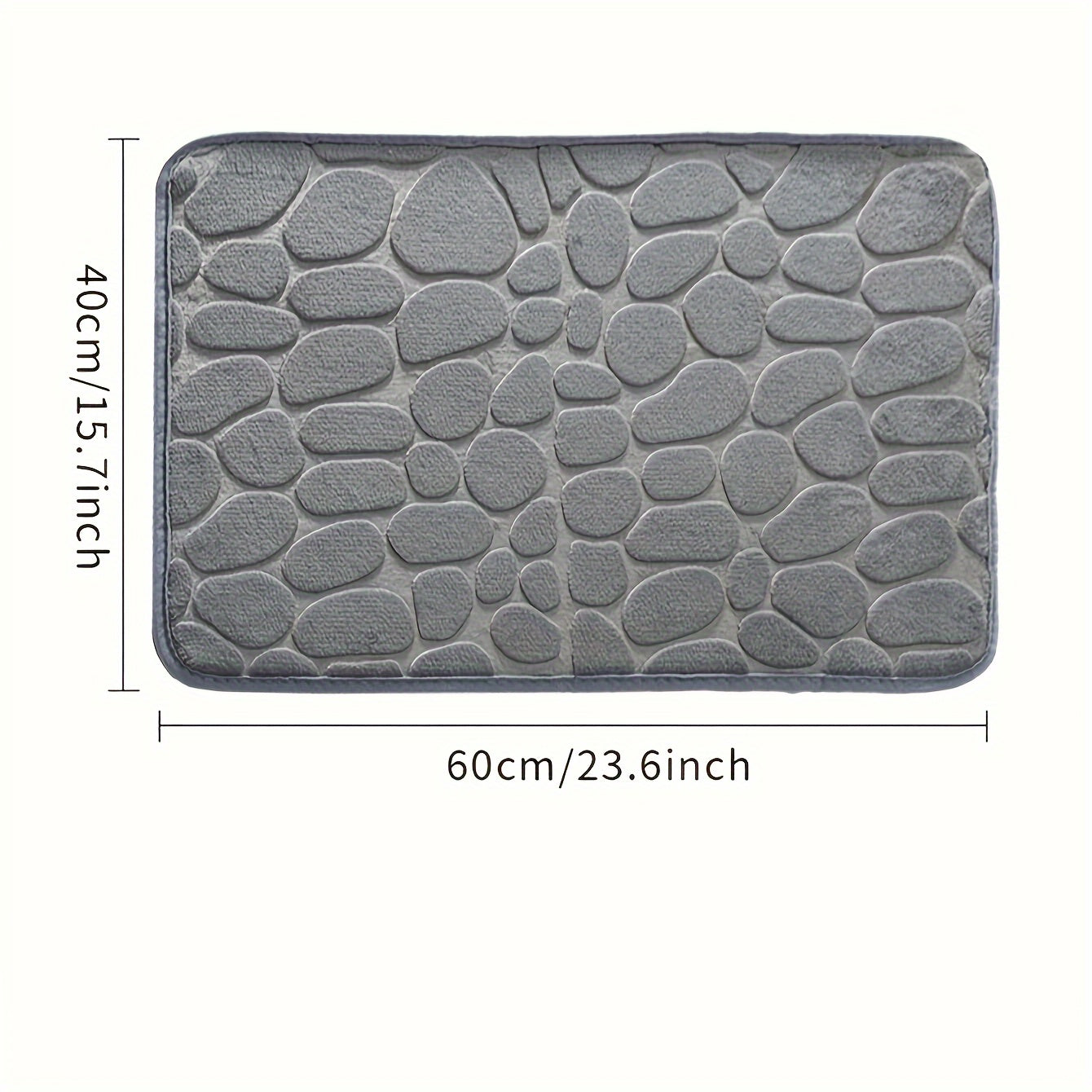 Coral Fleece Bath Rug, Non-Slip PVC Backing,